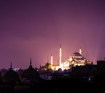 Islam, Religious, Suleymaniye Mosque, Religion, Night, Mosque, Mosques HD wallpaper