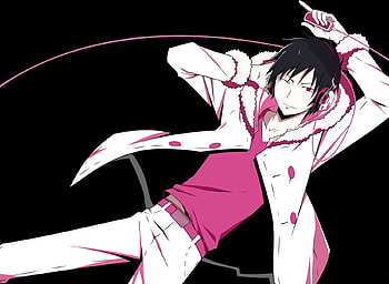 orihara izaya, durarara, pink, ears HD wallpaper
