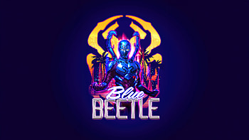Blue Beetle Illustration, blue-beetle, 2023-movies, movies, superheroes, poster, artwork, illustration, artist, behance HD wallpaper