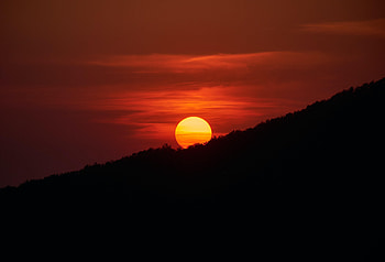Sunset, Sun, Dark, Silhouettes HD wallpaper