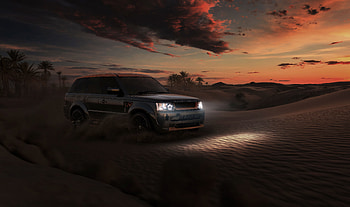Range Rover Desert Night, range-rover, cars, behance HD wallpaper