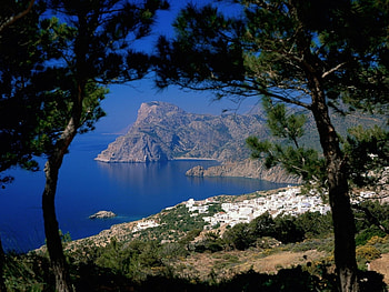 Landscape, Mountains, Sea HD wallpaper