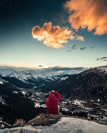 Nature, Mountains, Clouds, Vertex, Top, Loneliness, Hood HD phone wallpaper