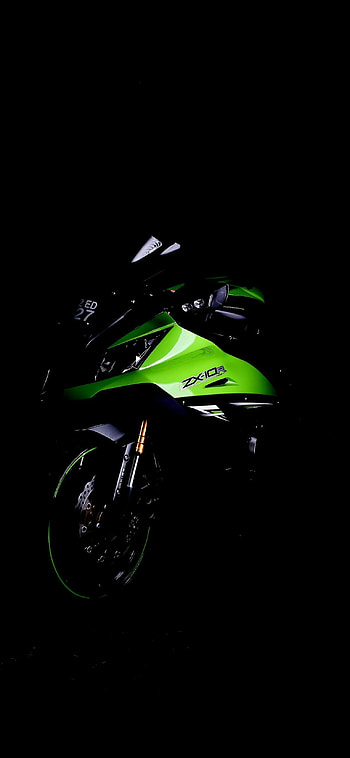 Kawasaki Ninja ZX, AMOLED black, motorcycle HD phone wallpaper