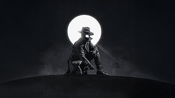 Amazon Prime Spider Noir 2026, spider-noir, spiderman, superheroes, tv-series, amazon-prime-video, nicolas-cage, tv-shows, artwork, art, digital-art, monochrome, black-and-white HD wallpaper