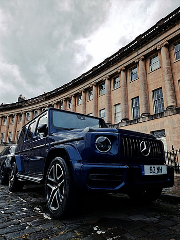 Mercedes, benz, blue, car, gwagon HD phone wallpaper