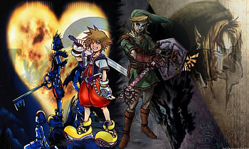 Awaken the Keyblade of Zelda, legend of zelda, link, kingdom hearts, sora HD wallpaper