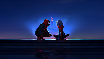 Miles And Gwen Dimensional Romance, miles-morales, spiderman, gwen-stacy, superheroes, artwork, art, digital-art, ai HD wallpaper