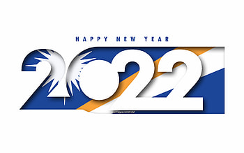 Happy New Year 2022 Marshall Islands, white background, Marshall Islands 2022, Marshall Islands 2022 New Year, 2022 concepts, Marshall Islands, Flag of Marshall Islands HD wallpaper