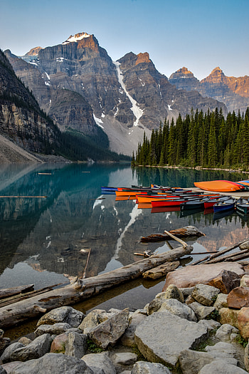 Nature, Stones, Mountains, Boats, Lake, Snow Covered, Snowbound HD phone wallpaper