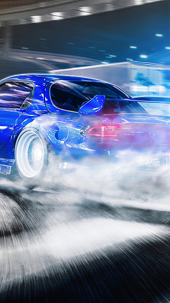 Mazda RX7 drifting, Sony Xperia HD phone wallpaper