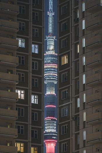 Cities, Architecture, Building, Illumination, Backlight, Facade, Tower HD phone wallpaper