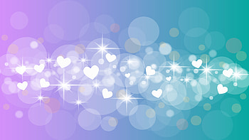 Glitter, bokeh, hearts, abstract HD wallpaper