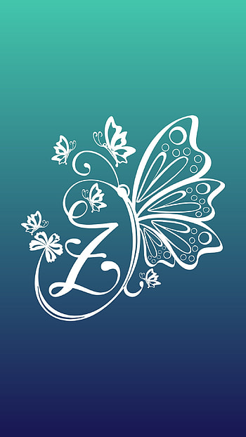 Butterfly Z, letter HD phone wallpaper