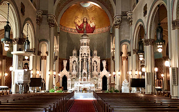 Church in San Francisco, Christianity, America, interior, church, San Francisco HD wallpaper