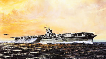Jap Shokaku Carrier 1944, sea, jap, carrier, ship, shokaku HD wallpaper