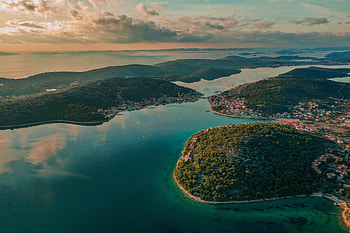 Nature, Houses, City, Relief, Bay, Hilly, Islands HD wallpaper