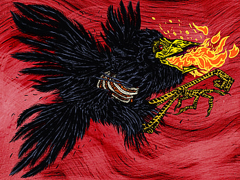 Horror, Crow, Dark, Occult, Demon, Evil, Monster, hop, Psychedelic, Surreal HD wallpaper