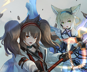Angelina & Suzuran, Suzuran (Arknights), Angelina (Arknights), video game, Arknights HD wallpaper