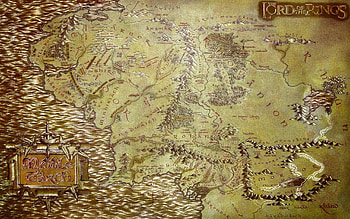 Lord of the Rings Map HD wallpaper