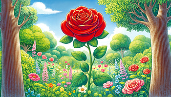 Stunning Rose in a Floral Wonderland, rose, flower, garden, nature, colorful HD wallpaper