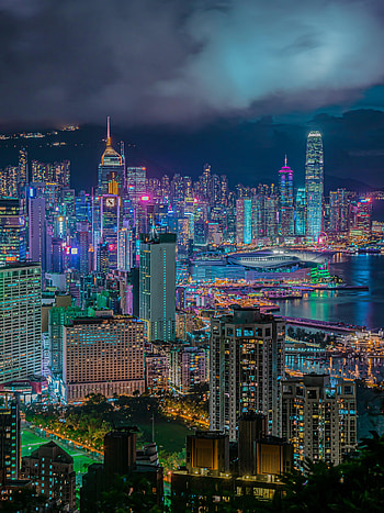 Cities, City, Night City, Glow, Megalopolis, Megapolis HD phone wallpaper