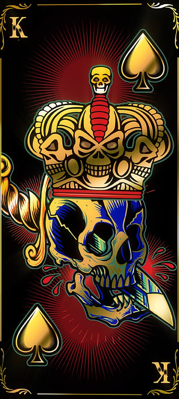 Dark Trump Card 2, head, art, Alphabet K, Luxury, Skull, Premium, Latter HD phone wallpaper