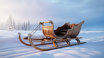 Sleigh — Winter Morning, Sleigh HD wallpaper