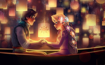 Tangled, Disney's vibrant world, Beautiful , Magical backdrops HD wallpaper