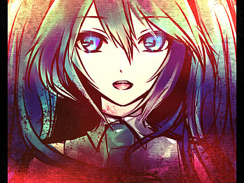 Hatsune Miku, blue, black, awesome, cute, vocaloid, beauty, nice, miku, vocaloids, hatsune, blue eyes, twintail, blue hair, beautiful, tie, anime, pretty, red, cool, idol HD wallpaper