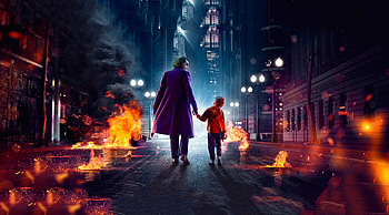 Joker Walking With Kid, joker, superheroes, dc-comics, behance HD wallpaper