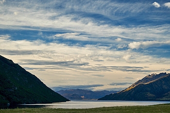 Landscape, Nature, Water, Grass, Mountains, Lake, Journey HD wallpaper