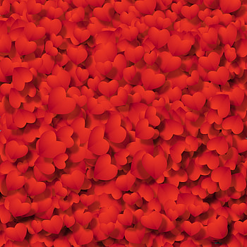 Red hearts, shape, abstract, love HD phone wallpaper