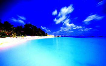 Maldives Beach, blue, island, clouds, sky, maldives, beach HD wallpaper