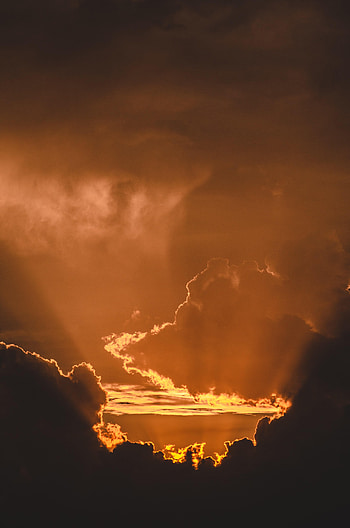 Nature, Sunset, Sun, Clouds, Horizon, Glare HD phone wallpaper