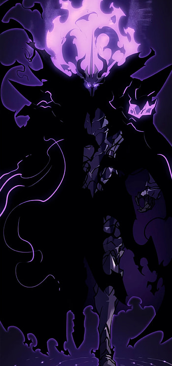 Solo leveling, electric blue, magenta HD phone wallpaper