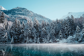 Switzerland Winter Reflection , switzerland, nature, winter, reflection HD wallpaper