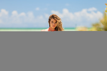 Samantha Hoopes, sea, sand, model, beach, woman, babe, lady, water, ocean HD wallpaper