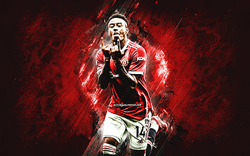 Jesse Lingard, Manchester United FC, Premier League, English footballer, midfielder, portrait, red stone background, England, football HD wallpaper
