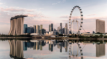 Singapore Skyline, Open Embassy, Ties in Sign HD wallpaper