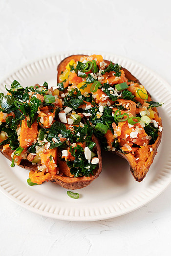 Wholesome vegan recipes, Sweet potato delights, Nourishing plant-based meals, Healthy culinary choices HD phone wallpaper