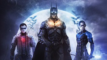 Dc Bat Family, batman, superheroes, digital-art, artwork, red-hood, nightwing HD wallpaper