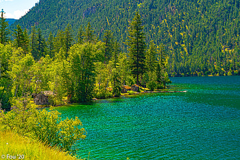 Nature, Houses, Mountain, Lake, Shore, Bank, Forest, Small Houses HD wallpaper