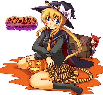 Hyakko, halloween, anime HD wallpaper
