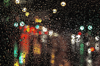 Night, Drops, Macro, Glare, Blur, Smooth, Glass, Bokeh, Boquet HD wallpaper