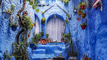 Morocco, Blue city allure, Intriguing vibes, Fascinating HD wallpaper