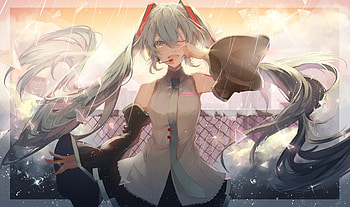Cute, android, Hatsune Miku, art HD wallpaper