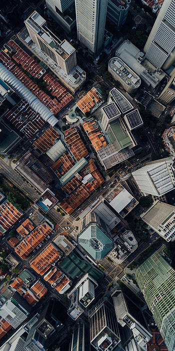 Cities, City, Building, View From Above, Roof, Roofs HD phone wallpaper