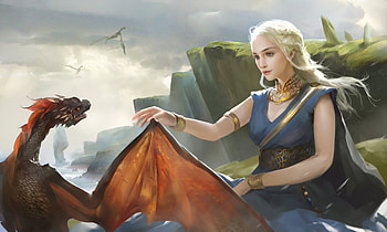 Little Dragon Daenerys Targayen, daenerys-targaryen, game-of-thrones, tv-shows, artist, artwork, digital-art, artstation HD wallpaper
