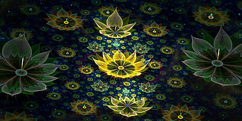 Abstract, Flowers, Fractal HD wallpaper